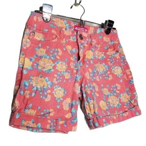 Celebrity Pink Girls Pink Coral Floral Shorts 16